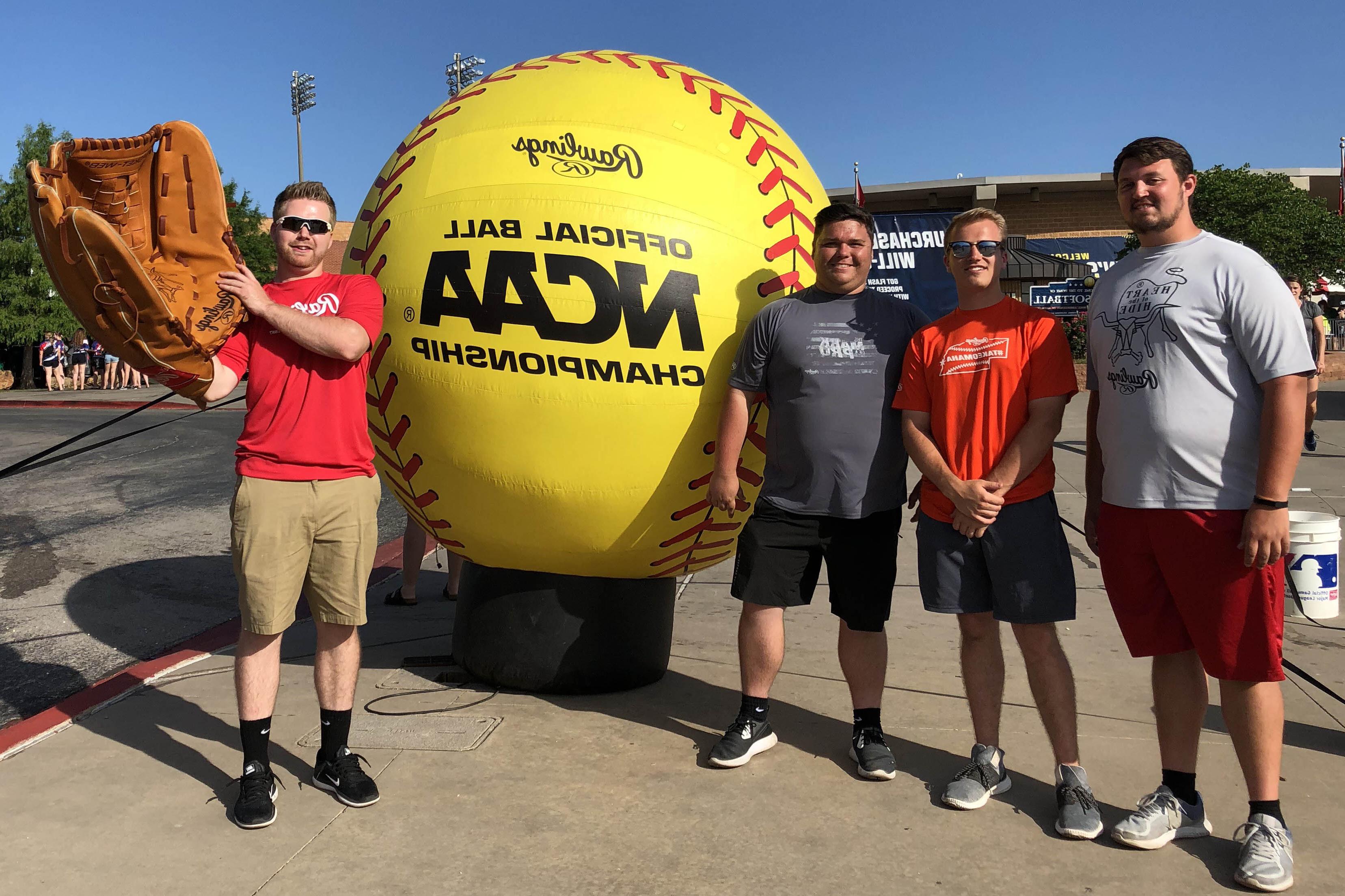 Maryville's sports management degree students travel with Rawlings as marketing interns